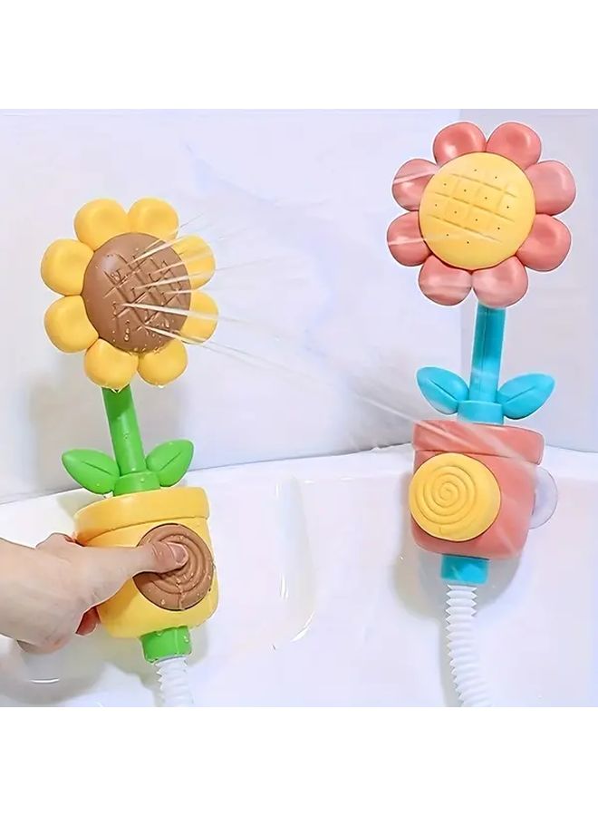 Yellow Sunflower Bath Toy For Babies Develop Motor Skills - Image 2