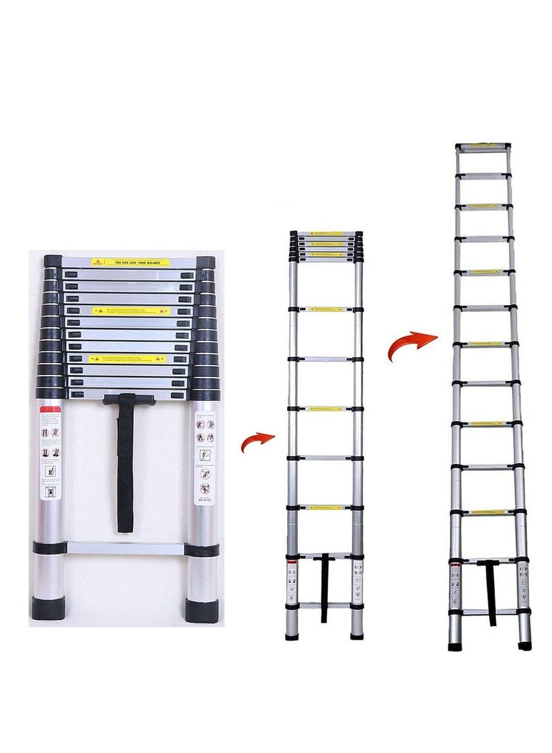 ROBUSTLINE Robustline Telescopic Folding Ladder Straight 3.8M  - Image 1