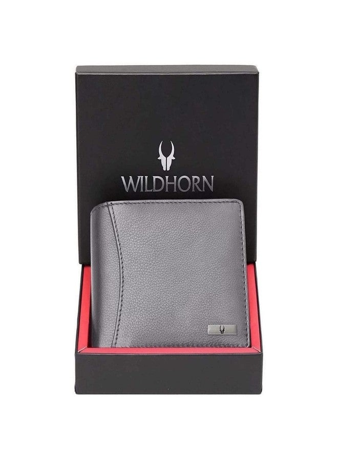 WildHorn Rfid Protected Leather Wallet For Men, Grey - Image 1