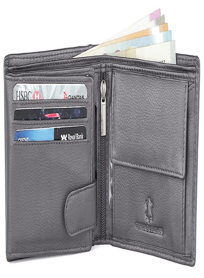 WildHorn Rfid Protected Leather Wallet For Men, Grey - Image 4