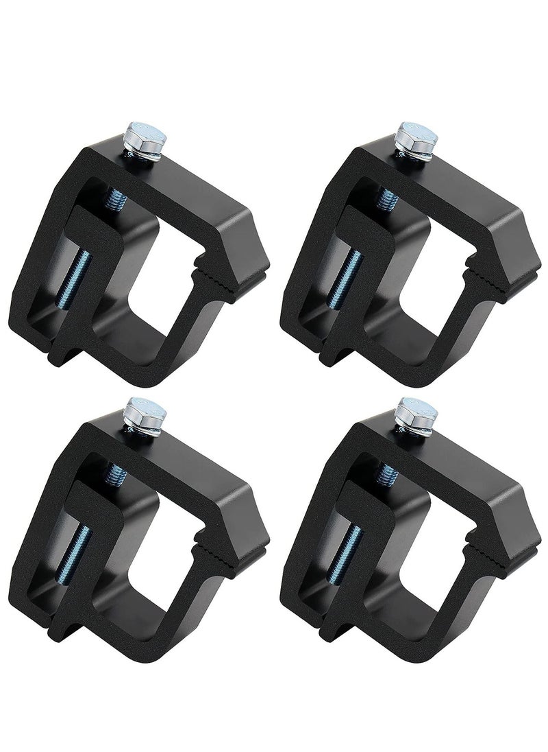 Y&D 4 PCS Mounting Clamps Ladder Rack Truck Cap Topper Camper Shell, for CHEVY Silverado Sierra 1500/2500/3500; DODGE, Ram 1500/2500/3500, F150 F250, MITSUBISHI, TOYOTA(Black)  - Image 1