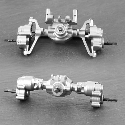 DashRC Aluminum Portal Axles Set for 118 RC Rock Crawler Redcat Ascent18 Front Rear Axles with Steel Gears Aluminum Housing Servo Mount Steering Links Upgrade Kit - Image 5