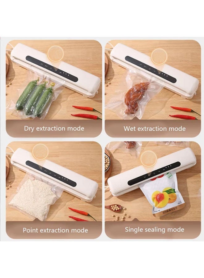 Vacuum Sealer Machine Food Vacuum Sealer Machine Home Vacuum Food Sealer Compact Food Extraction Vacuum Machine Push-Button Type Food Vacuum Machine Wet And Dry Universal  - Image 3