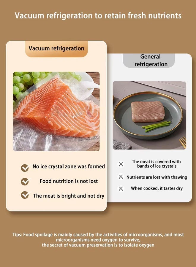 Vacuum Sealer Machine Food Vacuum Sealer Machine Home Vacuum Food Sealer Compact Food Extraction Vacuum Machine Push-Button Type Food Vacuum Machine Wet And Dry Universal  - Image 5