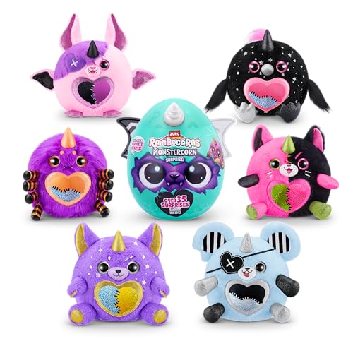 Rainbocorns Monstercorn Surprise Raven - Surprise Unboxing Soft Toy, Fantasy Monster Gifts for Girls, Imaginary Play with Wearable Accessories - Image 4