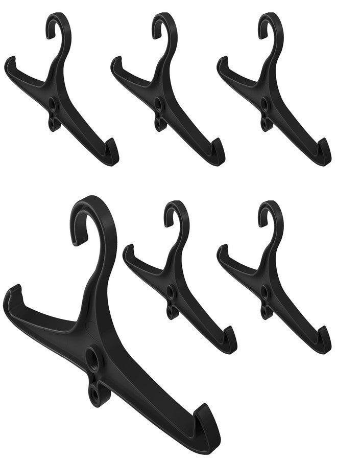 FoldTier 6 Pcs Scuba Hanger BC Regulator Scuba Diving Wetsuit Hanger with Din Threads Vest Tactical Gear for Dry Clothes BCD Side Hanging(Black) - Image 1