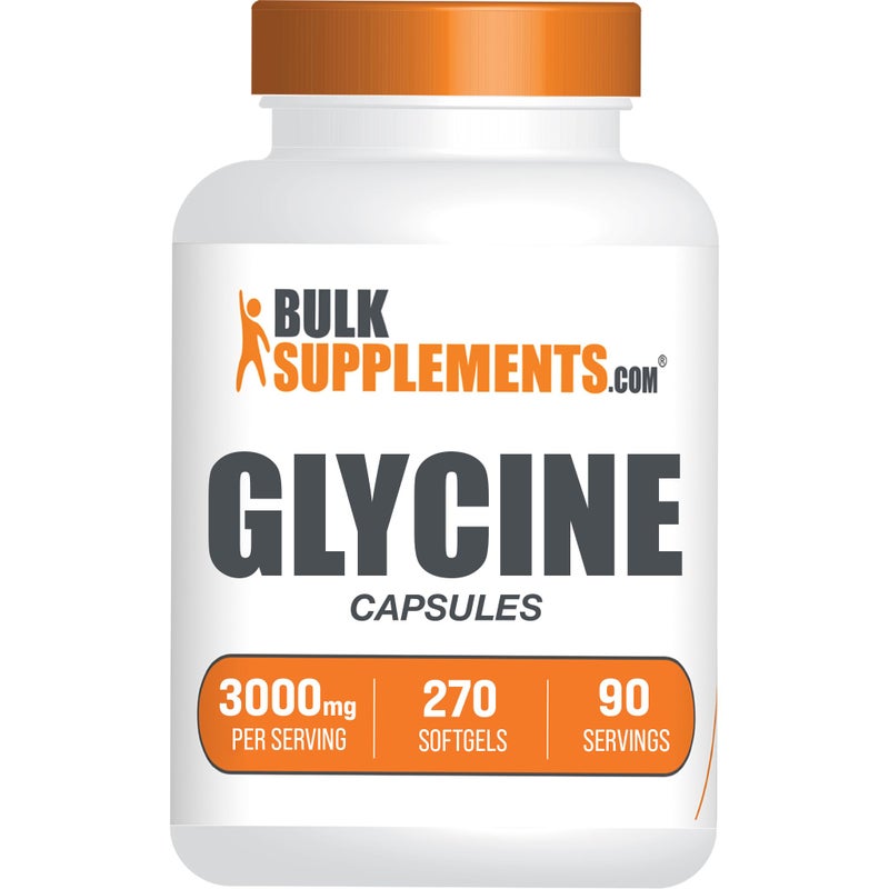 BulkSupplements.com Glycine Capsules - Glycine Supplements, Glycine 3000mg - Amino Acid Supplement, Gluten Free, 3 Capsules per Serving, 270 Capsules (Pack of 1) - Image 1