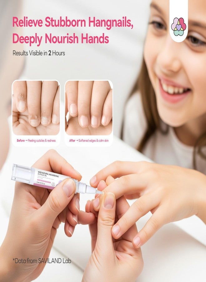 SAVILAND Cuticle Oil Pen for Kids: Plant-Based Nail Oil Pen 8-Hour Long-Lasting Nourishment 2-Hour Soften Tough Hangnails Child-friendly Cuticle Oil for Nails Gentle Nail Care for Kids 3-8 (Glamkids) - Image 3