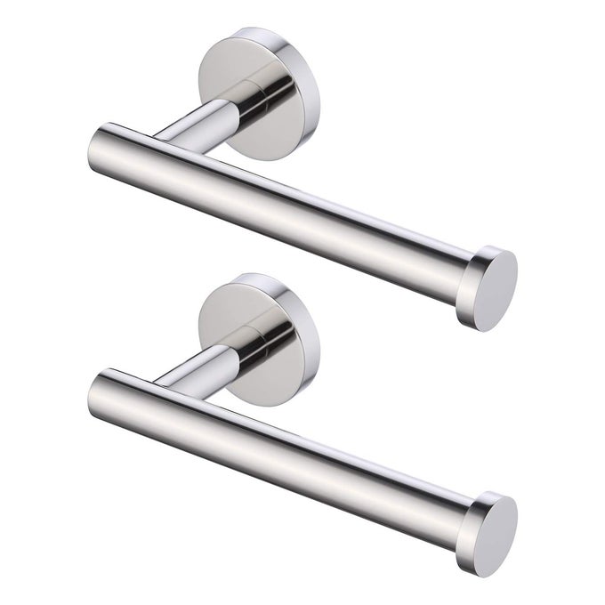2 PACK TOILET PAPER HOLDER RUSTPROOF SUS304 STAINLESS STEEL BATHROOM TISSUE HOLDER PAPER ROLL DISPENSER WALL MOUNT POLISHED FINISH A2175S12P2