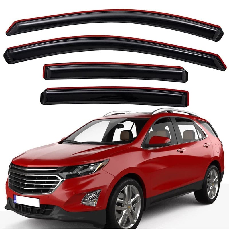Lightronic Extra Durable Clipon inChannel Auto Vent Window Visor Fits 20182024 Chevrolet Equinox UV Protection Rain Guard Original Wind Deflector NoDrill Easy Install Dark Smoke 4Pcs