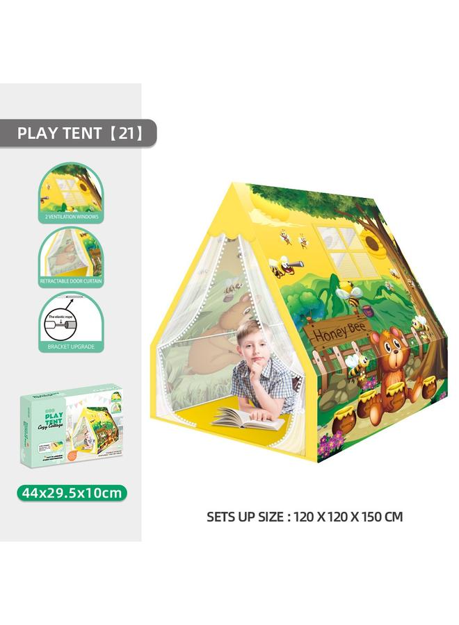 الأزرق جي دبليو ألعاب بيوت الخيمة الكبيرة للأطفال في غرفة الأطفال 6-10 سنوات ألعاب خيام ألعاب الأطفال - Image 1