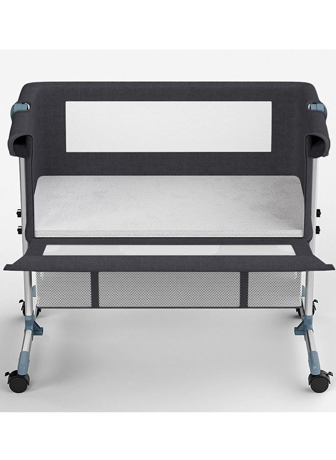 TEKNUM Moonlight Bedside Crib, Horizontally Adjustable - Dark Grey  - Image 3
