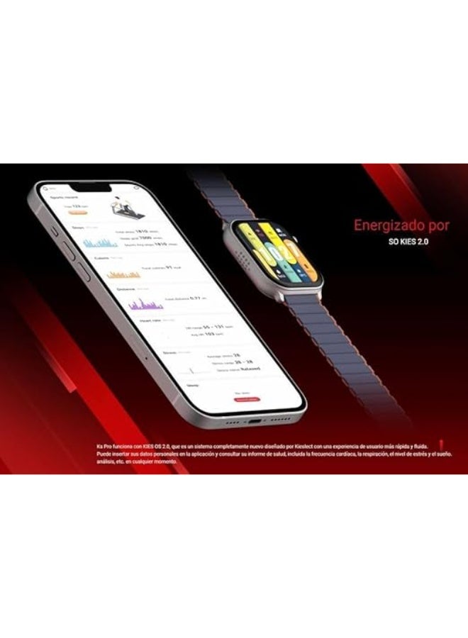 Kieslect Ks Pro Calling Smart Watch Silver - Image 4