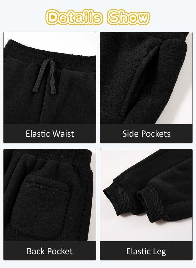 Volunboy Toddler Boy Pants Baby Comfrt Sweatpants Boys Winter Sweatpants (Black, 2-3T) - Image 4