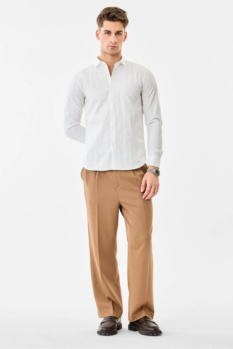SNITCH Jacquard Slim Fit Shirt