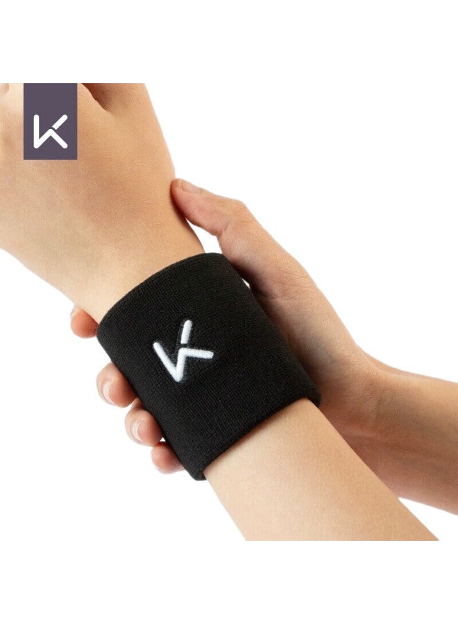 Keep Sports Wristband For Men And Women, Fitness Basketball Wrist Support, Sprain Prevention, Tendon Sheath Protection For Badminton, 2-Pack, Classic Black - Image 2