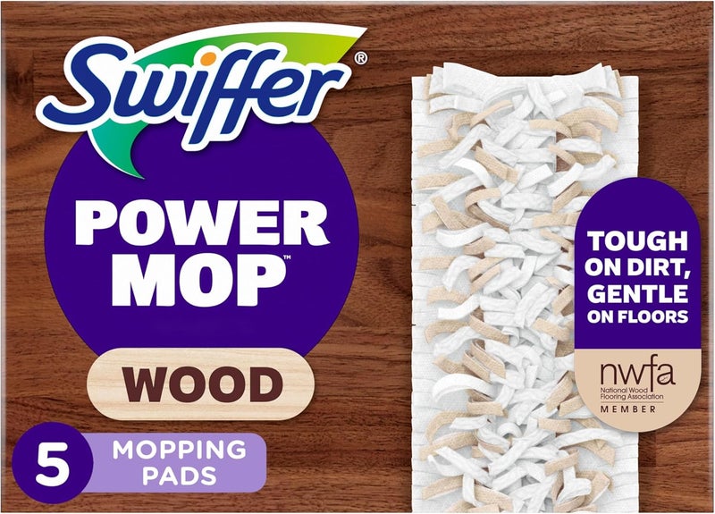 Swiffer Power Mop Refill Pads for Wood Floors - 5 Count - Image 1