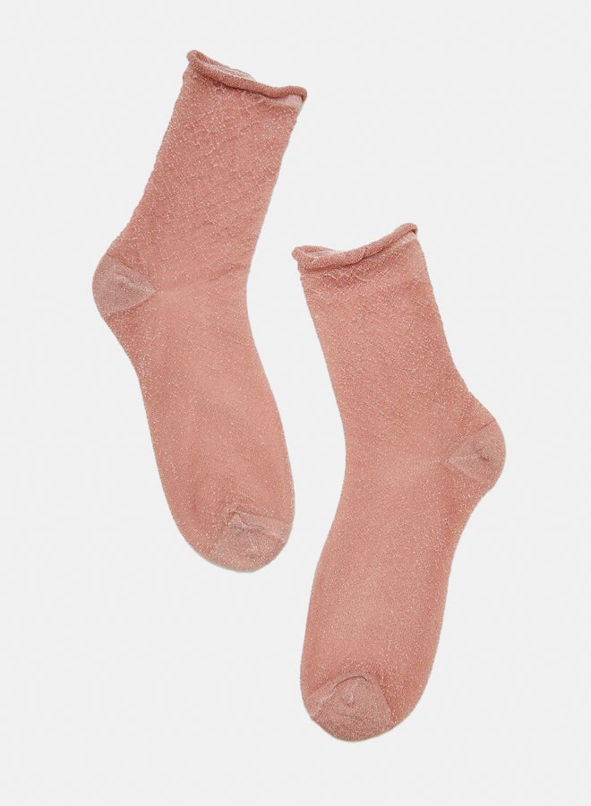 FOREVER 21 Glitter Knit Crew Socks  - Image 2