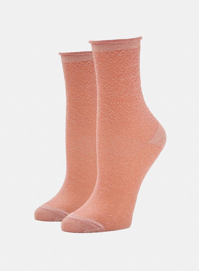 FOREVER 21 Glitter Knit Crew Socks  - Image 1