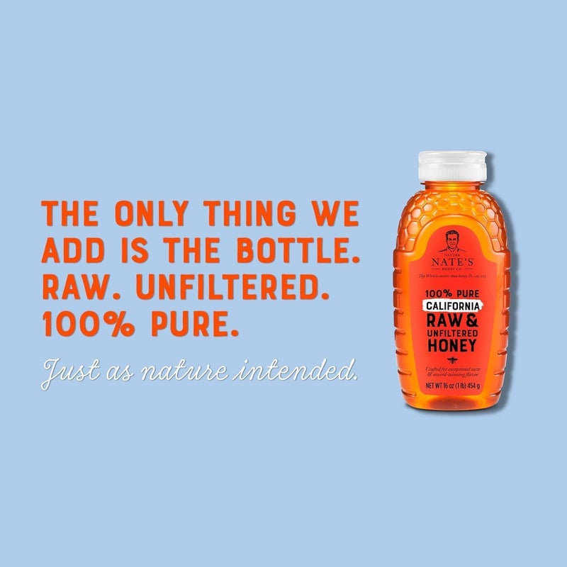 Nature Nate's 100% Pure California Raw & Unfiltered Honey - 16 oz - Image 2