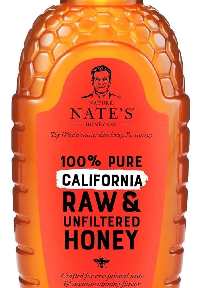 Nature Nate's 100% Pure California Raw & Unfiltered Honey - 16 oz - Image 1