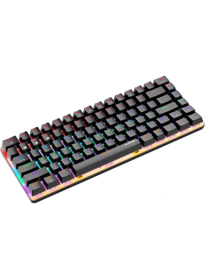 A-jazz NACODEX GEEK AK33 Bluetooth & Wired Mechanical Keyboard, Rainbow LED Backlit, Blue Switch - Image 3