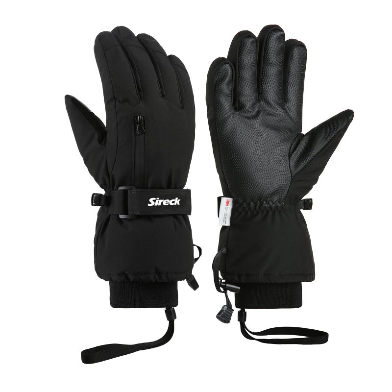 Sireck Ski Gloves,-30â„‰ Men Women Winter Gloves,5-Layer Waterproof Cold Weather Gloves,Touchscreen Anti-Slip Snow Gloves for Skiing Snowboarding (Black, XX-Large) - Image 1