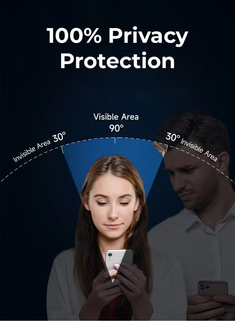 CITYWAY Cityway Privacy Screen Protector, Anti-Spy 5D Tempered Glass, Full Cover Edge to Edge Protection  - Image 2