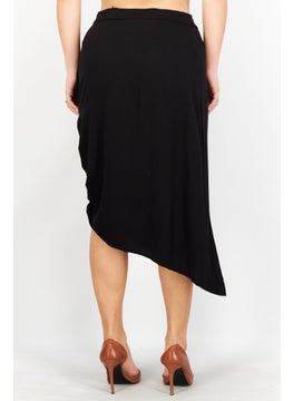 NA-KD Women Solid Midi Skirt, Black  - Image 4