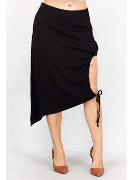 NA-KD Women Solid Midi Skirt, Black  - Image 1