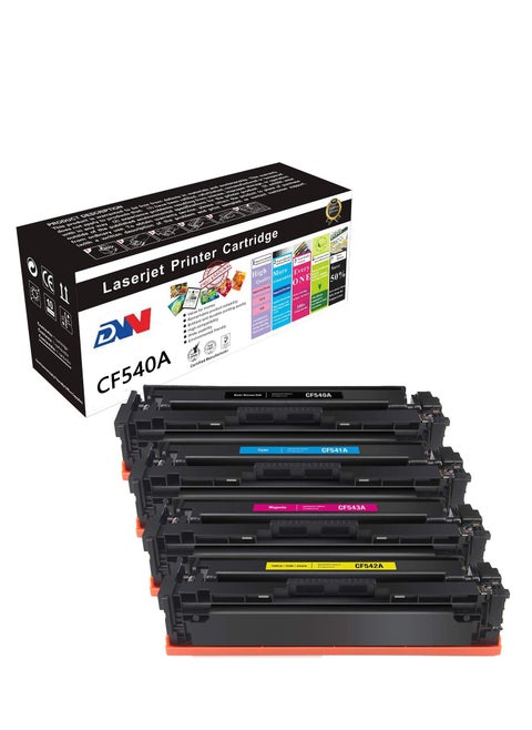 Compatible Toner Cartridge Replacement for HP 203A CF540A CF540 work for HP Color Laserjet Pro M254 M254dw MFP M280 M280nw M281cdw M281fdn M281fdw Printer (Black Cyan Magenta Yellow)