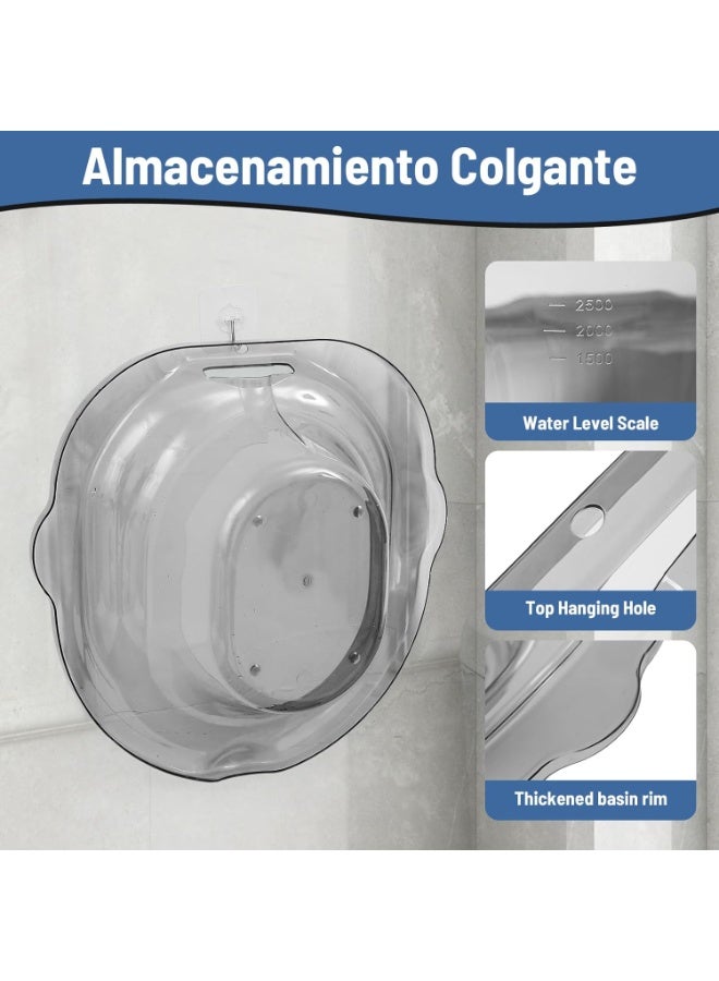 حمامات سيتز لمقعد المرحاض، حمام سيتز للعناية بعد الولادة، حمام سيتز للبواسير مع فلوشير للنساء الحوامل، مقعد بخار يوني، حوض نقع لعلاج الالتهاب، يناسب المرحاض العالمي (شفاف) - Image 5
