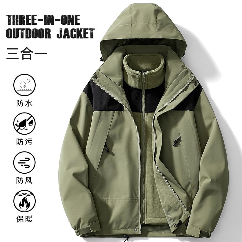 New Outdoor Single Jacket Casual Men'S And Women'S Multi-Color Three-In-One Thickened Top - Image 3