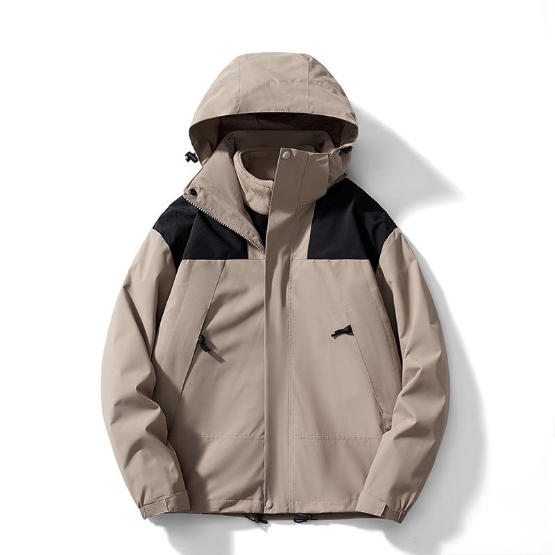 New Outdoor Single Jacket Casual Men'S And Women'S Multi-Color Three-In-One Thickened Top - Image 1