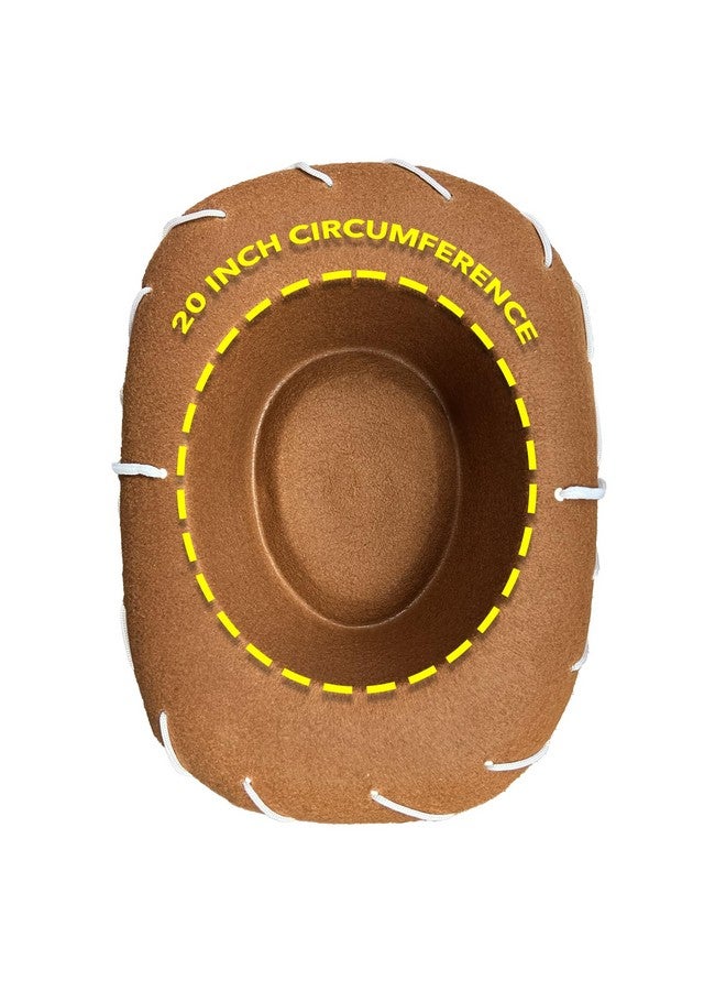 GiftExpress GiftExpress Brown Felt Cowboy Hat with Chin Strap - Cowgirl Costume Accessory for USA Western Rodeo Theme Party & Pretend Play - Young Boy & Girls, Child Size  - Image 4