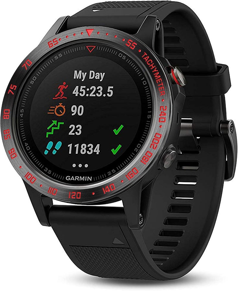 BaiHui Stainless Steel Bezel Ring Compatiable with Garmin Fenix 5/5 Plus Bezel Ring Adhesive Cover Anti Scratch & Collision Protector for Garmin Watch Accessory (Black - Not Fit Fenix 5X / 5S) - Image 2