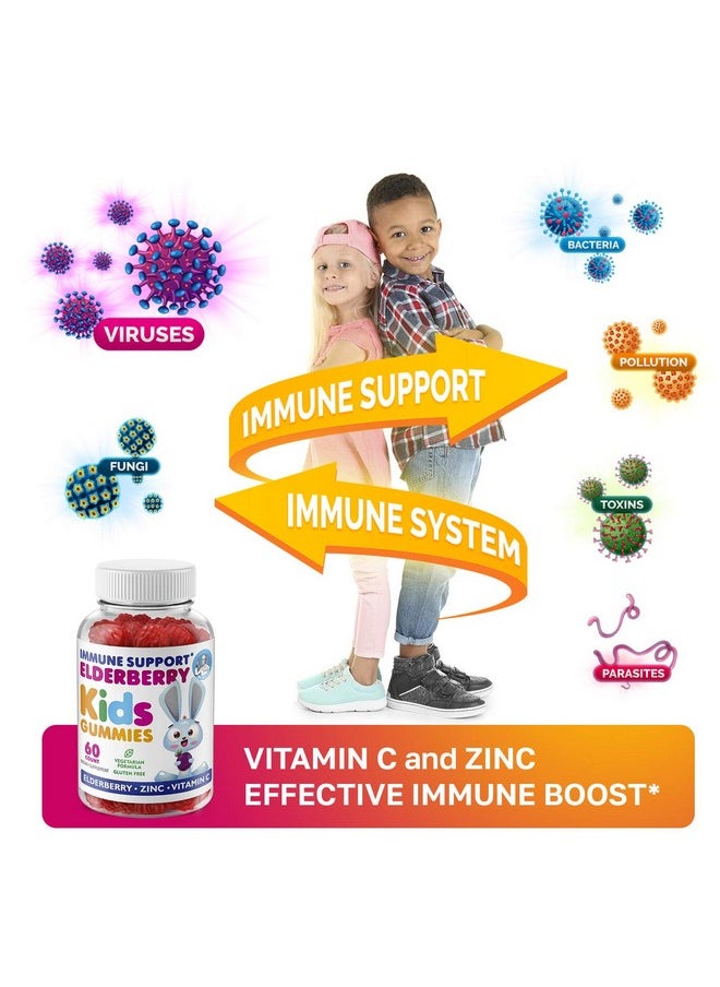 Dr. Moritz - Elderberry Gummies For Kids And Toddlers Natural Immune System Booster And Health Support With Black Sambucus Elderberries Extract Vitamin And Zinc Herbal Immunity Boost Supplement For Children - Image 1