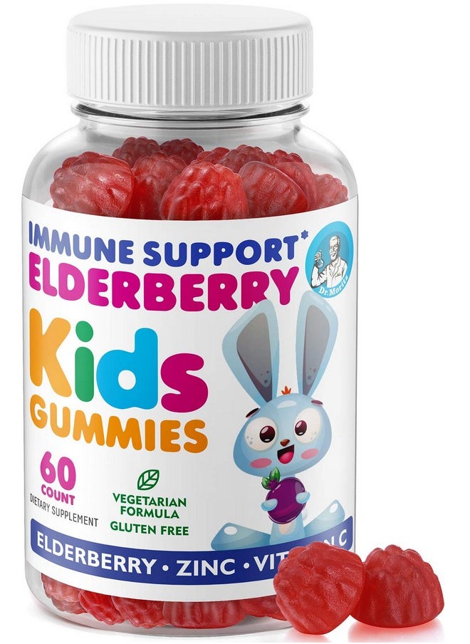 Dr. Moritz - Elderberry Gummies For Kids And Toddlers Natural Immune System Booster And Health Support With Black Sambucus Elderberries Extract Vitamin And Zinc Herbal Immunity Boost Supplement For Children - Image 1