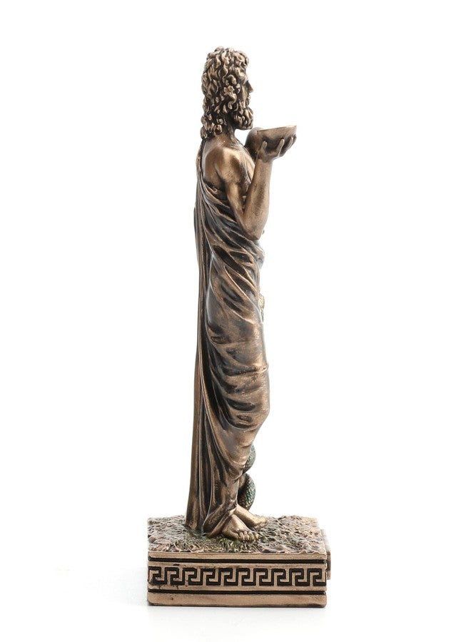 Veronese Design 3 5/8 Inch Asclepius Greek God of Medicine Resin Hand Painted Bronze Finish Miniature Figurine - Image 3