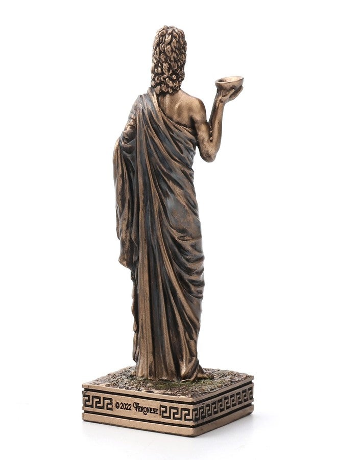 Veronese Design 3 5/8 Inch Asclepius Greek God of Medicine Resin Hand Painted Bronze Finish Miniature Figurine - Image 4