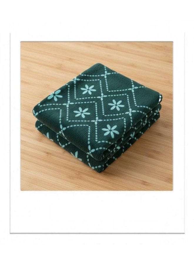 توالا منشفة حمام قطنية خضراء داكنة ٨٦*١٥٠ - Image 3