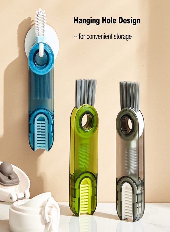 JUPITER WARRIOR 3 in 1 Multifunctional Cleaning Brush Tiny Bottle Cup Lid Brush Straw Cleaner Tools Multi-Functional Crevice Cleaning Brush Home Kitchen Cleaning Tools -1PC Grey - Image 5