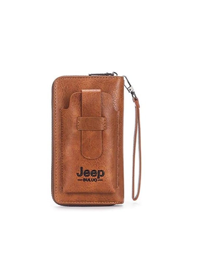 Jeep Buluo Fashionable and practical pocket wallet - black with mobile case  - Image 5
