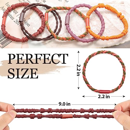 KANPRINCESS Hair Tie Bracelet, 10Pcs Boho Hair Ties For Girls and Women, Elastic Hair Ties, Hair Bands For Ponytails, Ponytail Holder For Daily Life, Sport, Cooking, Working - Image 2
