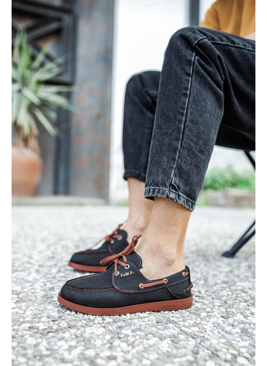 KnACK - Seasonal Linen Shoes 008 Black (Taba Sole) - Image 1