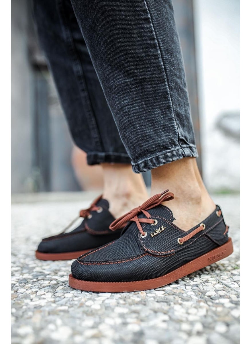 KnACK - Seasonal Linen Shoes 008 Black (Taba Sole) - Image 1