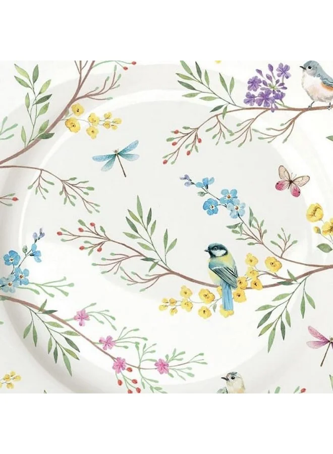 Easy Life Birds Melody Series Porcelain Dessert Plate Multicolor 19cm R0944#BIME