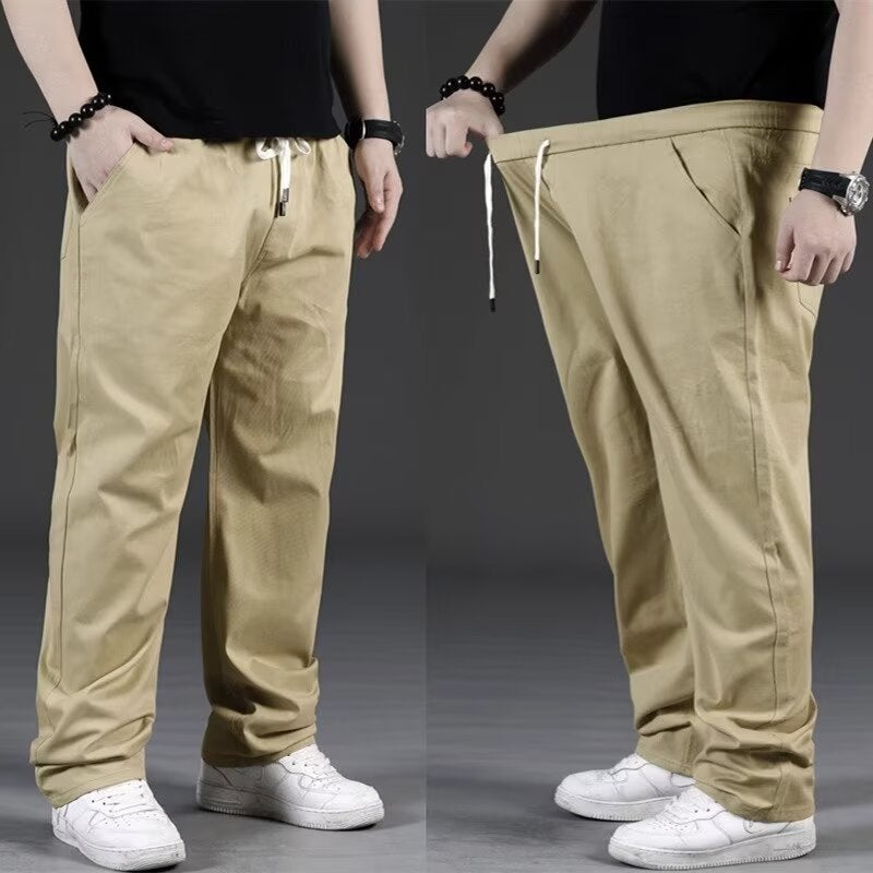 Plus Size Casual Pants Men Straight Loose Fat Pants Spring Summer Men'S Plus Size Big Fat 100Kg Long Pants - Image 2