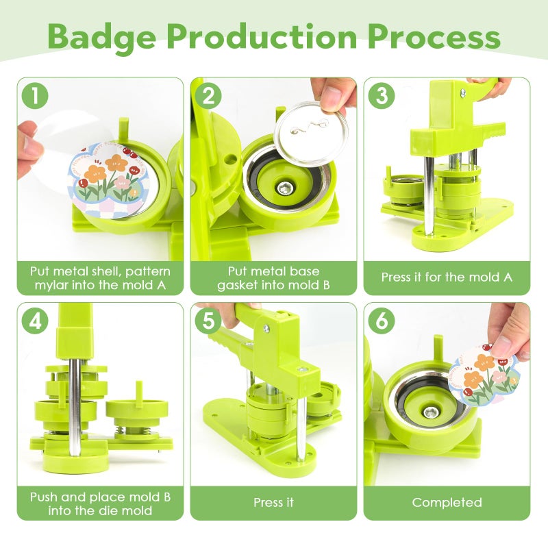 gocreate 75 mm 3" Large Button Press Machine Interchangeable Die Mold for Slide Rail Button-Maker Machine Supplies for Pin Press Machine - Image 4