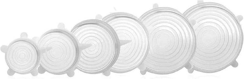 Silicone Reusable and Expandable Food Covers - Pack of 6